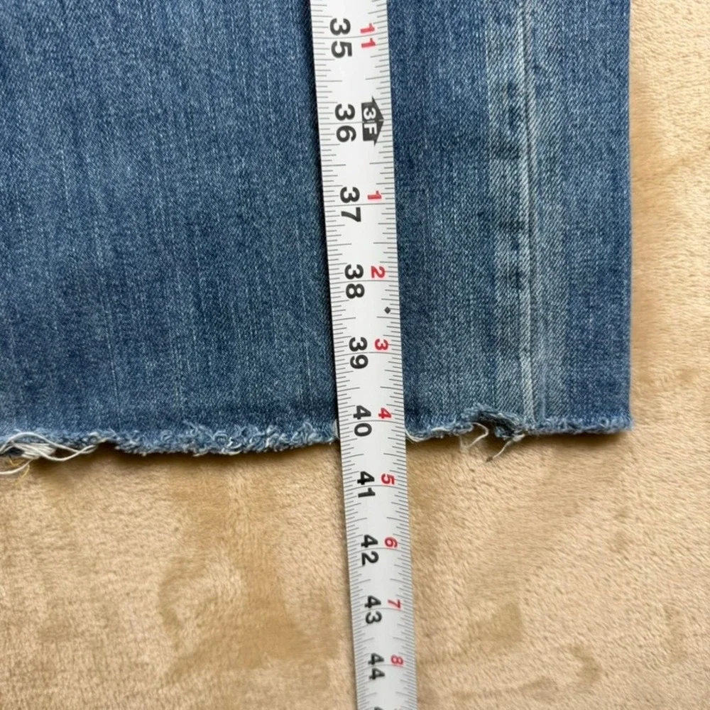 Polo Ralph Lauren Vintage 67 Mens Straight Leg Blue Denim Jeans 32x32 Raw Hem